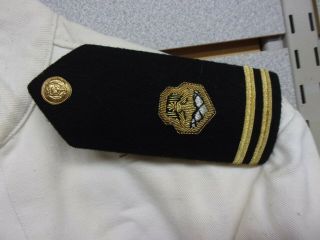 Vintage Authentic U.  S.  Navy White Officer Uniform Buttons & U.  S.  M.  S.  Epaulettes 2