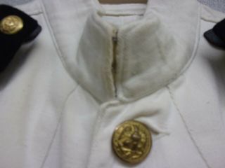 Vintage Authentic U.  S.  Navy White Officer Uniform Buttons & U.  S.  M.  S.  Epaulettes 3