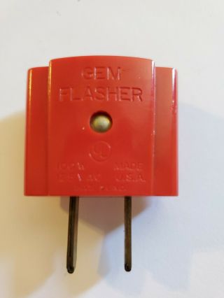 Vintage Christmas Holiday Red “gem Flasher” For Signs Or Lights Usa