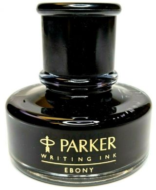 Full 50ml.  Bottle Ebony (black) Parker Writing Ink Penman Fountain Pen Refill