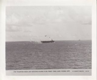 Wwii Us Navy Photo Japanese Kamikaze Attack Uss Suwannee Leyte Gulf 667