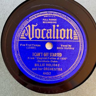 78 Rpm Jazz – Billie Holiday – I Can’t Get Started – Vocalion 4457