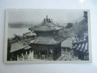 Old Vintage - Peking China - Summer Palace - Rppc Real Photo Postcard