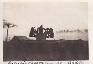Wwii Photo 181st Engineer Pontoon Bridge Rhine Quad Machine Gun Remagen Kripp 86