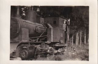 Wwii Snapshot Photo Captured German Steam Locomotive 1944 Belgium 84