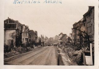 Wwii Snapshot Photo " Best Part " Of Bombed Ruins Aachen 1944 Germany 62