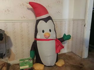 Gemmy Christmas Airblown Inflatable Penguin 4 Ft Tall 2014