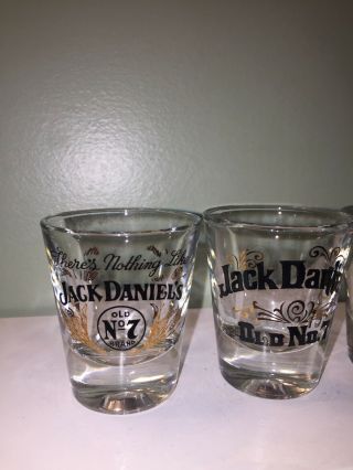 Jack Daniels Vintage Shot Glass Set of (4) Shot Glasses 2