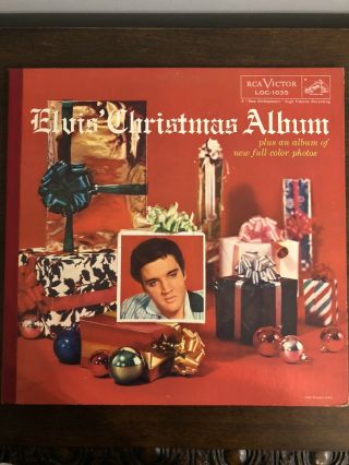 Elvis Presley Lp Rca Loc - 1035 Christmas Album 1957 Gold Letters Spine