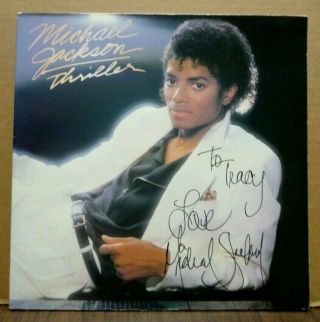 Michael Jackson Signed/autographed Thriller Lp From The Estate Of Martha Raye