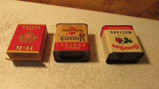 3 Old Spice tins H & K Monarch Clover Farm 2