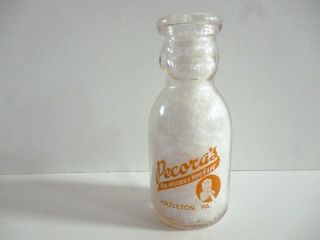 Vintage Baby Face Milk Bottle 1 Pint Pecora 