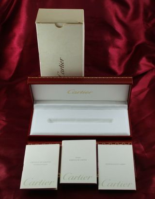 Cartier Mini Diabolo Fountain Pen Box Set W/ Wallet,  Booklets & Open Guarantee