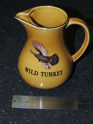 Vintage Pub Jug Water Pitcher Wild Turkey Bourbon