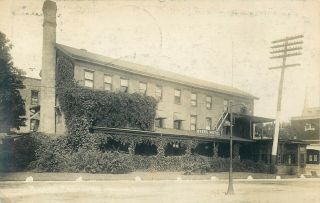 Harvard Illinois Ayers Hotel & Street Scene Old Real Photo Postcard View