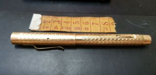 1920s Vintage Art Deco Wahl Gold Plated Overlay Fountain Pen Gold 585 14k Nib