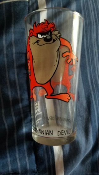 Orange 15 Oz 1973 Tasmanian Devil Taz Pepsi Glass Warner Bros