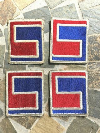 Set Of 4 - Us Army Wwii 69th Infantry Division Color Patches Vintage Wwii Era