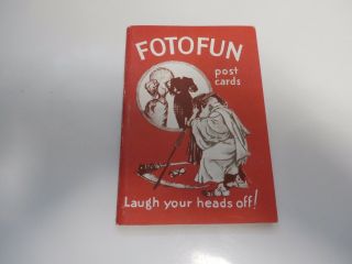 1935 Old Stock Post Card Book - Fotofun Post Cards Laugh Your Heads Off