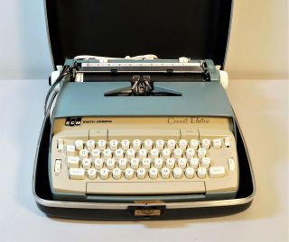 Vintage Scm Smith Corona Coronet Portable Electric Typewriter In Hard Case
