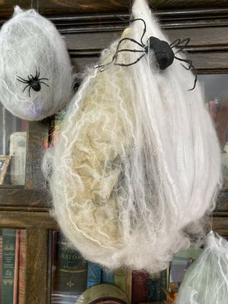 Hanging Spider Egg Sack,  Pod,  Halloween Decor,  Set Of 3