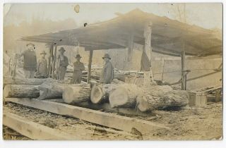 West Virginia Loggers / Sawmill Old Real Photo Postcard