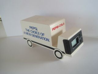 Pepsi Cola Choice Of A Generation Truck Card Holder Digital Clock Vintage
