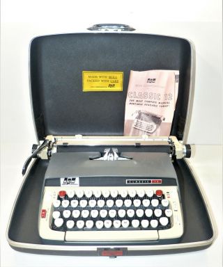 Vintage Smith Corona Classic 12 Portable Typewriter Inv14442