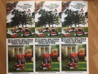 Group 6 Vintage Allis Chalmers Lawn Garden Tractor Brochures Catalogs