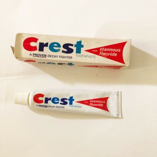 Vintage Crest Toothpaste 1972 With Box