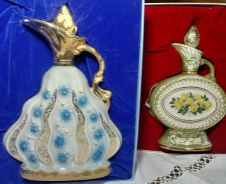 Vintage Jim Beam 150 & 155 Months Old Whiskey Decanters W/ Cases