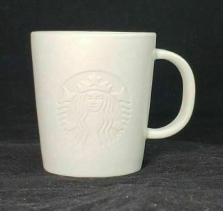 Starbucks Coffee 2014 White Etched Siren Mermaid Espresso 3 Oz Mug Demitasse Cup