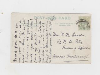 GREAT OLD NORTH STAFFORDSHIRE RAILWAY CARD WEST PARK MACCLESFIELD 1909 N.  S.  R. 3