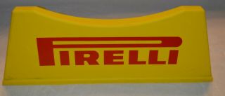 Vintage Pirelli Tire Stand Plastic Display Race Advertising Sign Holder