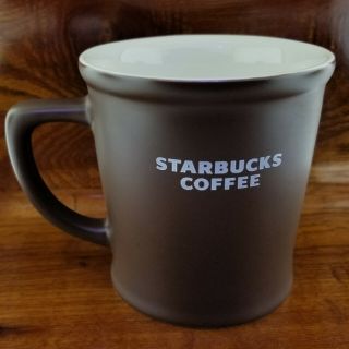 2008 Starbucks Brown & White Bone China Coffee Mug 16 Oz