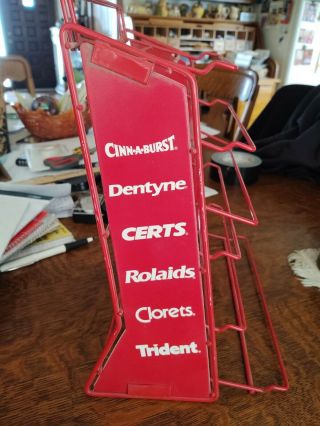 Store Chewing Gum Candy Counter Display Rack Sign Trident Dentyne Rolaids Certs