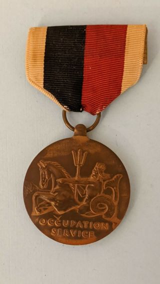 Wwii Ww2 Navy Occupation Service Medal & Ribbon