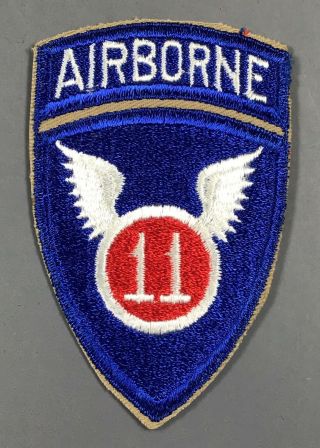 Wwii Army 11th Airborne Division One Piece Patch Cut Edges No Glow