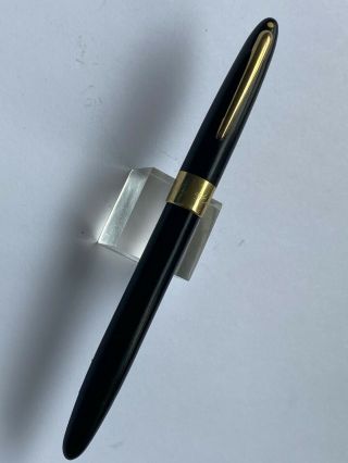Restored Sheaffer Black Tm Signature Fountain Pen 14k Band Ex Fine Nib Touchdown