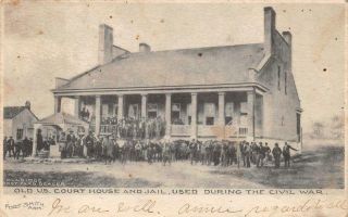 Old Us Court House & Jail During Civil War Fort Smith Arkansas Postcard 1906
