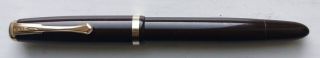 Vintage Burgundy Osmia V.  F: Faber - Castell Fountain Pen With Piston Filler
