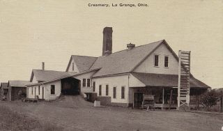 La Grange Oh Ohio Old View Of The Creamery Rppc Real Photo Postcard