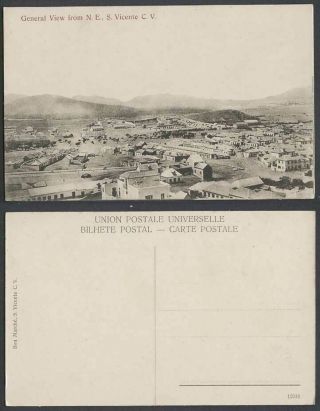 Cape Verde St.  Vincent General View From North East S.  Vincente C.  V Old Postcard