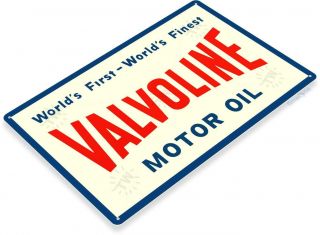 Valvoline Motor Oil Decor Wall Art Gas Garage Shop Metal Tin Sign