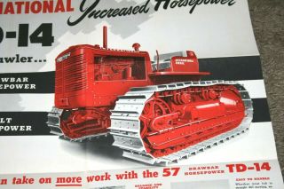 1948 International Harvester Td 14 Diesel Crawler Sales Poster Mailer