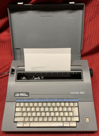 Vintage Smith Corona Deville 450 Electric Correcting Typewriter