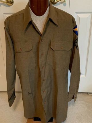 Wwii Us Army Air Force 8th Aaf,  Far East Air Force,  Cpl Wool Long Sleeve Shirt