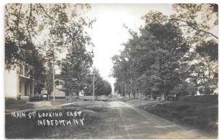Rppc " Main St Looking East,  Meredith,  Ny " Dirt Rd Old Catskill Turnpike C1909