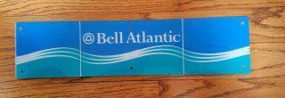 Vintage Bell Telephone Bell Atlantic Plexi Glass Sign 15 " X 3 1/2 "