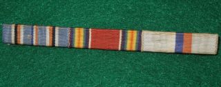 Wwii Us Army Navy Union American Campaign Victory Custom Made Pin Ribbon Bar